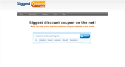 Desktop Screenshot of biggestcouponcode.com