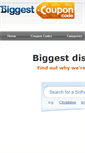 Mobile Screenshot of biggestcouponcode.com