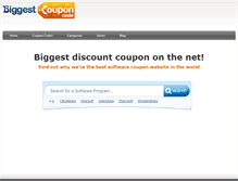 Tablet Screenshot of biggestcouponcode.com